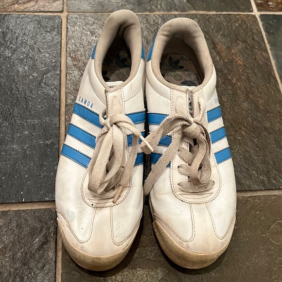 Shoes Adidas Womens Shoe Blue And White Samoa Shoe Poshmark